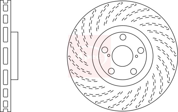 Apec DSK2557 Brake Disc - 1