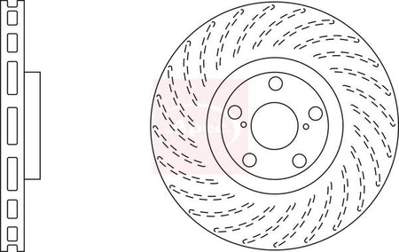 Apec DSK2557 Brake Disc - 1