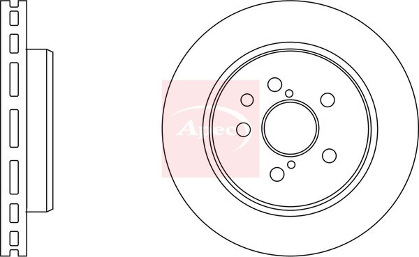 Apec DSK2558 Brake Disc - 1