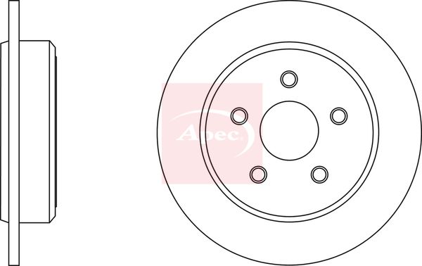 Apec DSK2562 Brake Disc - 1