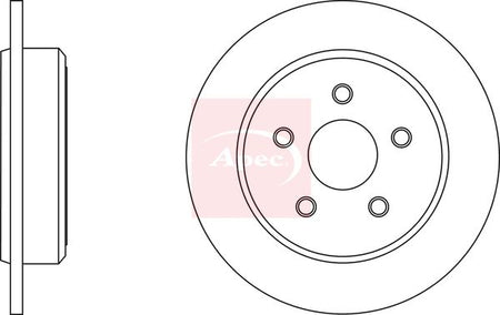 Apec DSK2562 Brake Disc - 1