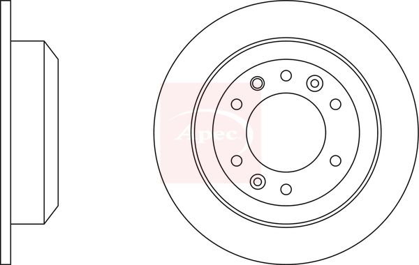 Apec DSK2564 Brake Disc - 1