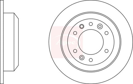 Apec DSK2564 Brake Disc - 1