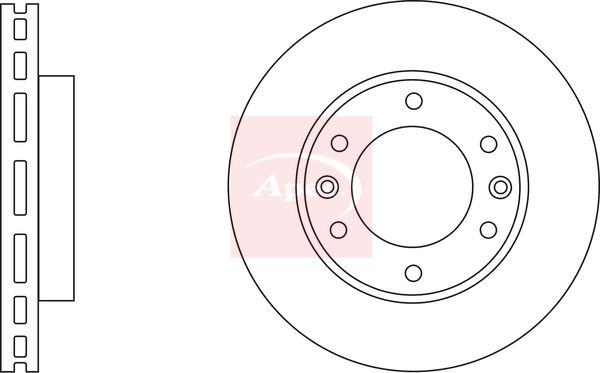 Apec DSK2565 Brake Disc - 1