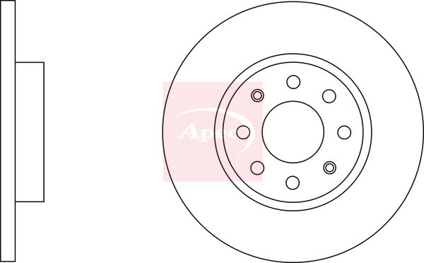 Apec DSK2569 Brake Disc - 1