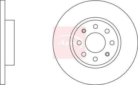 Apec DSK2569 Brake Disc - 1