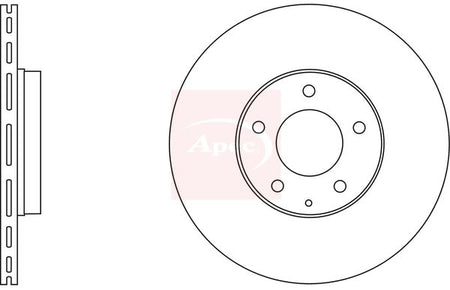 Apec DSK2572 Brake Disc - 1