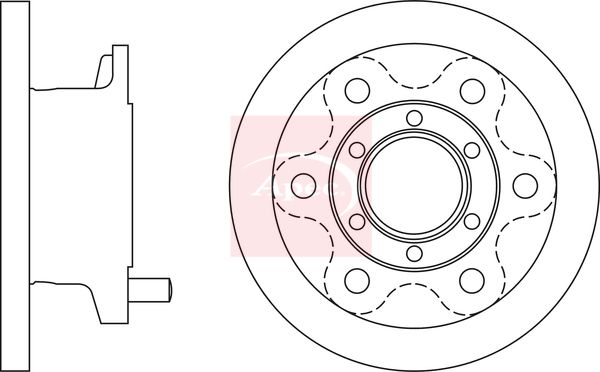 Apec DSK2575 Brake Disc - 1