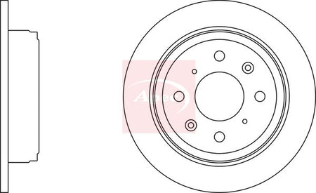 Apec DSK257 Brake Disc - 1