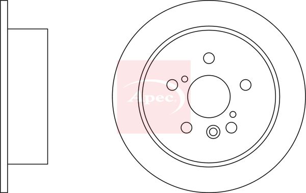 Apec DSK2581 Brake Disc - 1