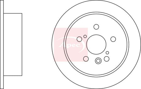 Apec DSK2581 Brake Disc - 1