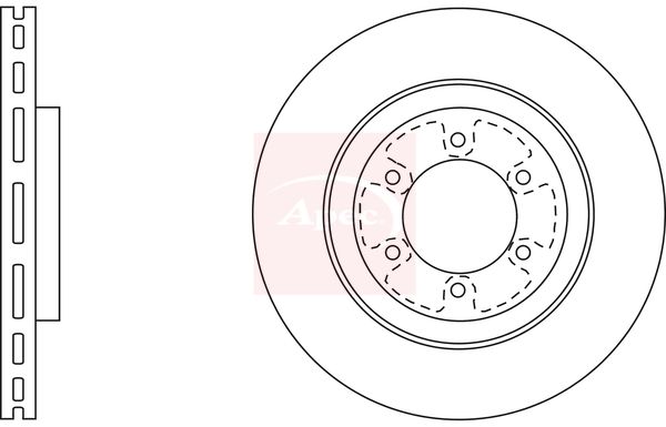 Apec DSK2582 Brake Disc - 1