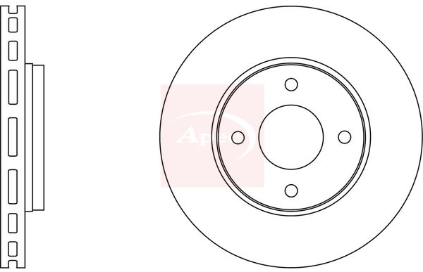 Apec DSK2588 Brake Disc - 1