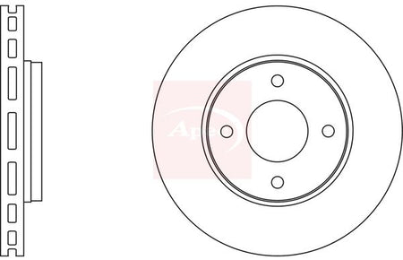 Apec DSK2588 Brake Disc - 1