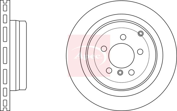 Apec DSK2595 Brake Disc - 1