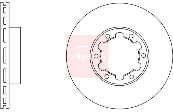 Apec DSK2598 Brake Disc - 1