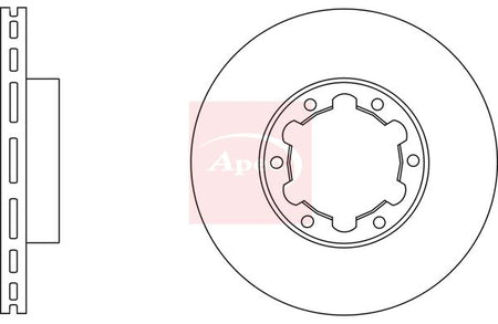 Apec DSK2598 Brake Disc - 1