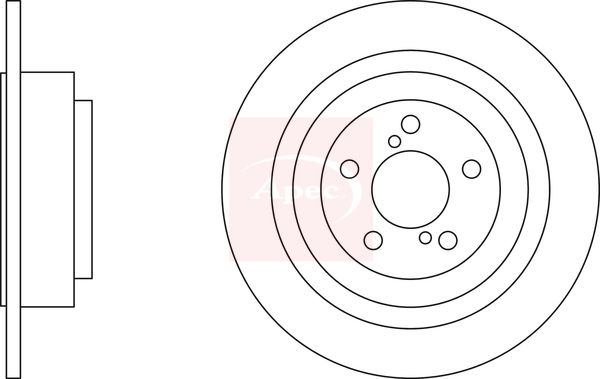 Apec DSK2609 Brake Disc - 1