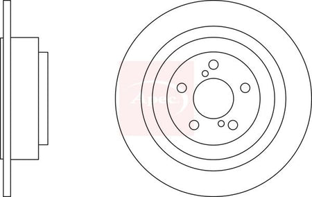 Apec DSK2609 Brake Disc - 1