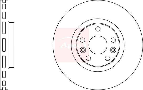 Apec DSK2635 Brake Disc - 1