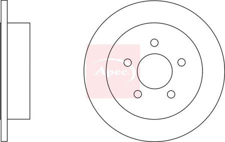 Apec DSK2637 Brake Disc - 1