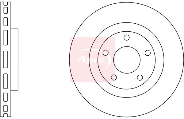 Apec DSK2638 Brake Disc - 1