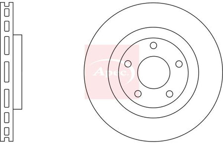 Apec DSK2638 Brake Disc - 1