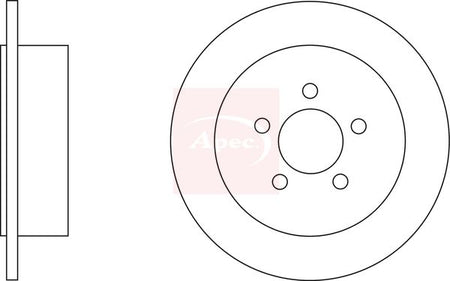 Apec DSK2641 Brake Disc - 1