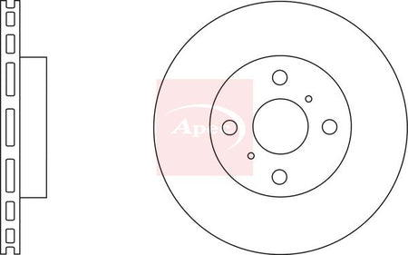 Apec DSK2646 Brake Disc - 1