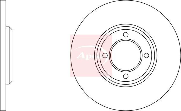 Apec DSK264 Brake Disc - 1