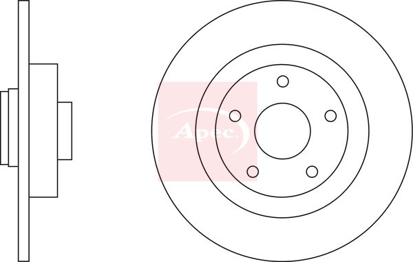 Apec DSK2680 Brake Disc - 1