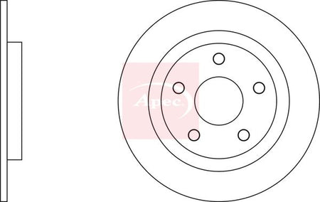 Apec DSK2687 Brake Disc - 1