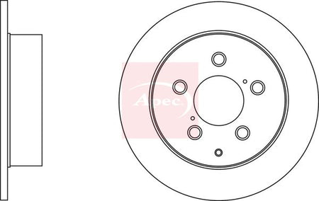 Apec DSK2716 Brake Disc - 1