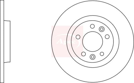 Apec DSK2719 Brake Disc - 1