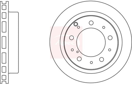 Apec DSK2729 Brake Disc - 1
