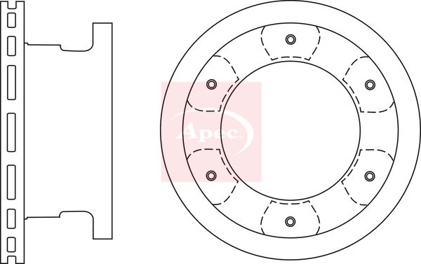Apec DSK2743 Brake Disc - 1
