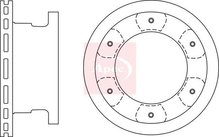 Apec DSK2743 Brake Disc - 1