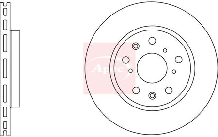 Apec DSK2744 Brake Disc - 1