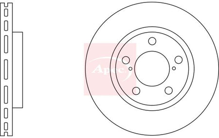 Apec DSK2749 Brake Disc - 1