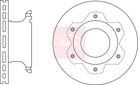 Apec DSK2760 Brake Disc - 1