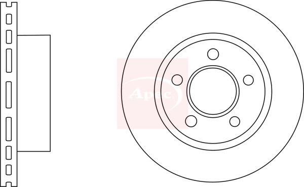 Apec DSK2763 Brake Disc - 1