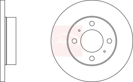Apec DSK276 Brake Disc - 1