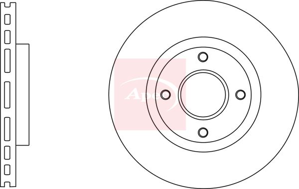 Apec DSK2771 Brake Disc - 1