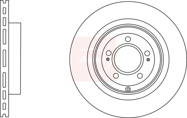 Apec DSK2772 Brake Disc - 1