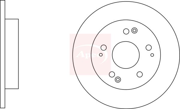 Apec DSK2791 Brake Disc - 1
