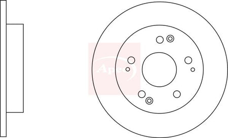 Apec DSK2791 Brake Disc - 1