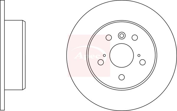 Apec DSK2795 Brake Disc - 1