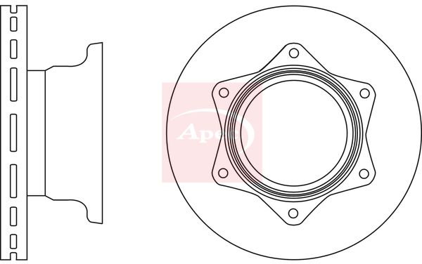 Apec DSK2797 Brake Disc - 1