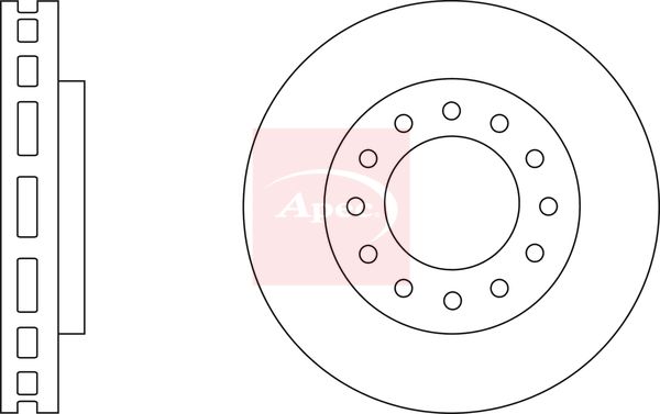 Apec DSK2800 Brake Disc - 1