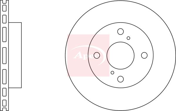 Apec DSK2801 Brake Disc - 1